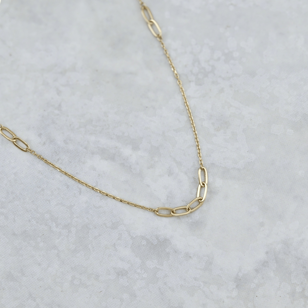 - Collier Collier Chaîne Paperclip en or 10K