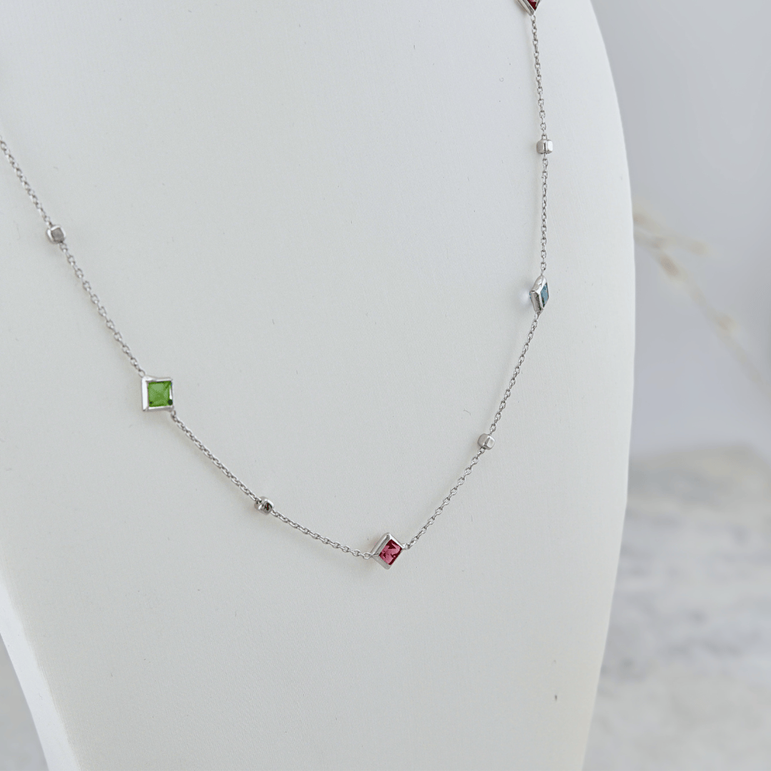 Mathieu Blanchard Collier Collier Crystal en argent sterling