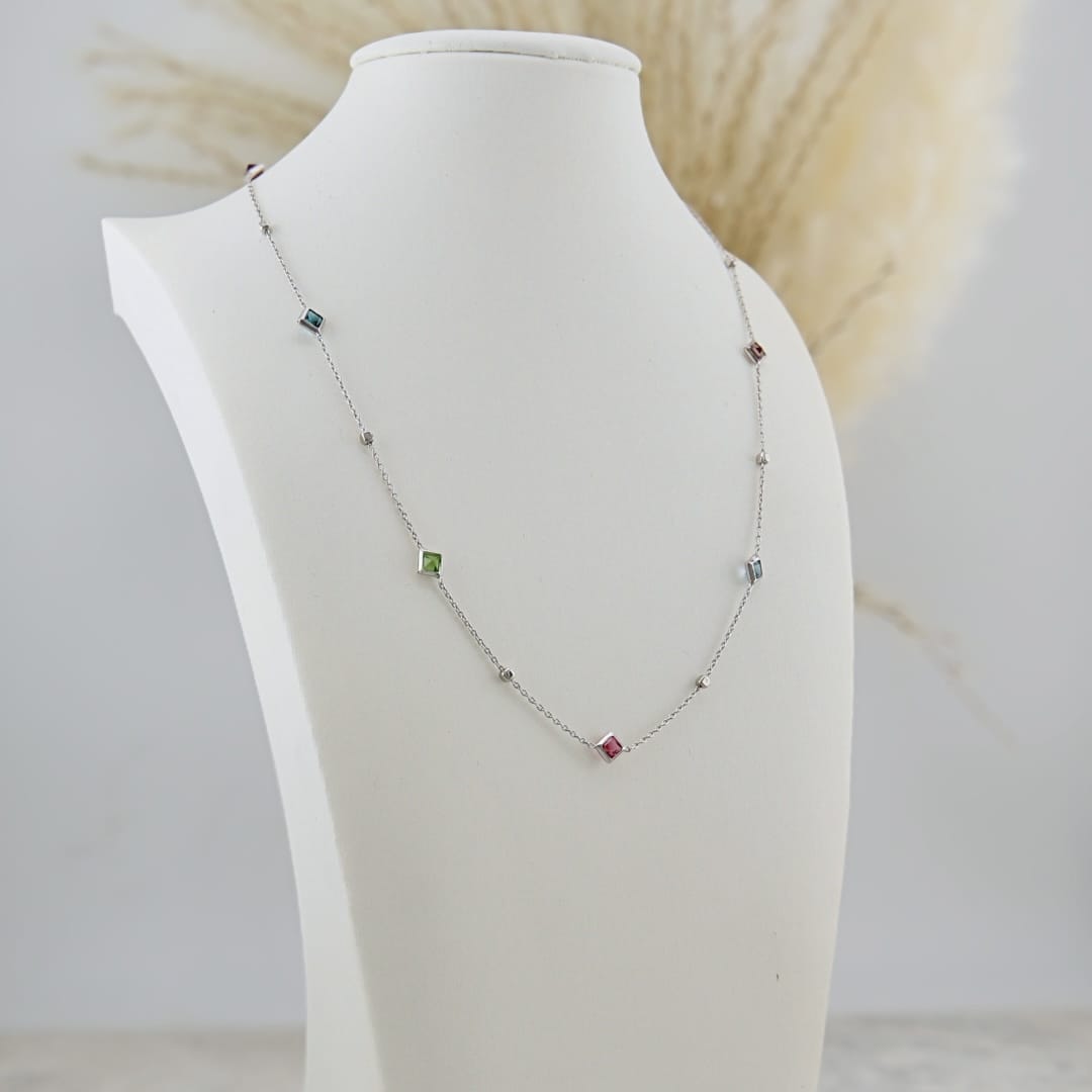 Mathieu Blanchard Collier Collier Crystal en argent sterling