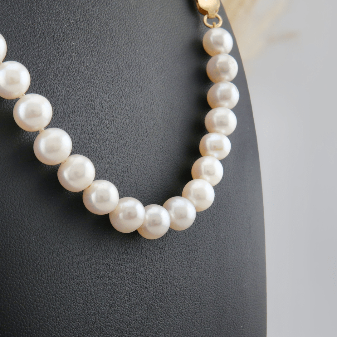 Collier de perles 8 mm et en or jaune 14K Mathieu Blanchard Or jaune 14K PCOM16880S Bracelet Perles  6mm - AAA  et or 14K | Mathieu Blanchard Mathieu Blanchard Joaillerie