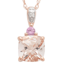 - Colliers Collier en or 10K, morganite, saphir rose et diamant