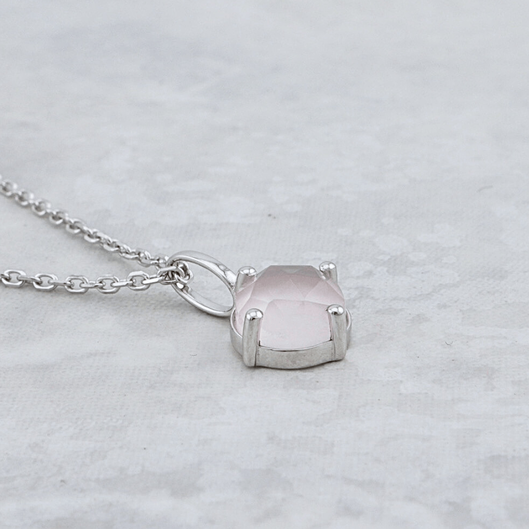 Collier et Quartz rose en argent sterling Mathieu Blanchard Collier Argent sterling Collier en argent sterling et Quartz rose | Mathieu Blanchard Mathieu Blanchard Joaillerie