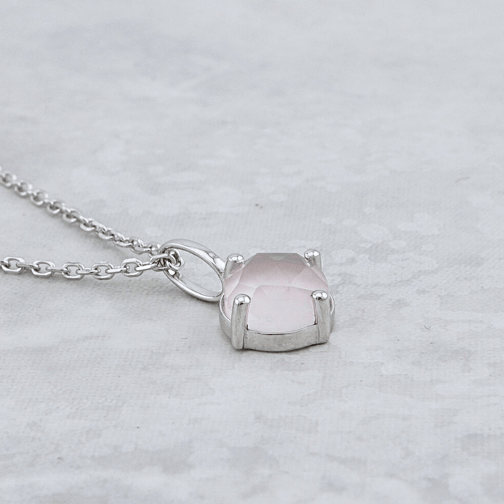 Collier et Quartz rose en argent sterling Mathieu Blanchard Collier Argent sterling Collier en argent sterling et Quartz rose | Mathieu Blanchard Mathieu Blanchard Joaillerie