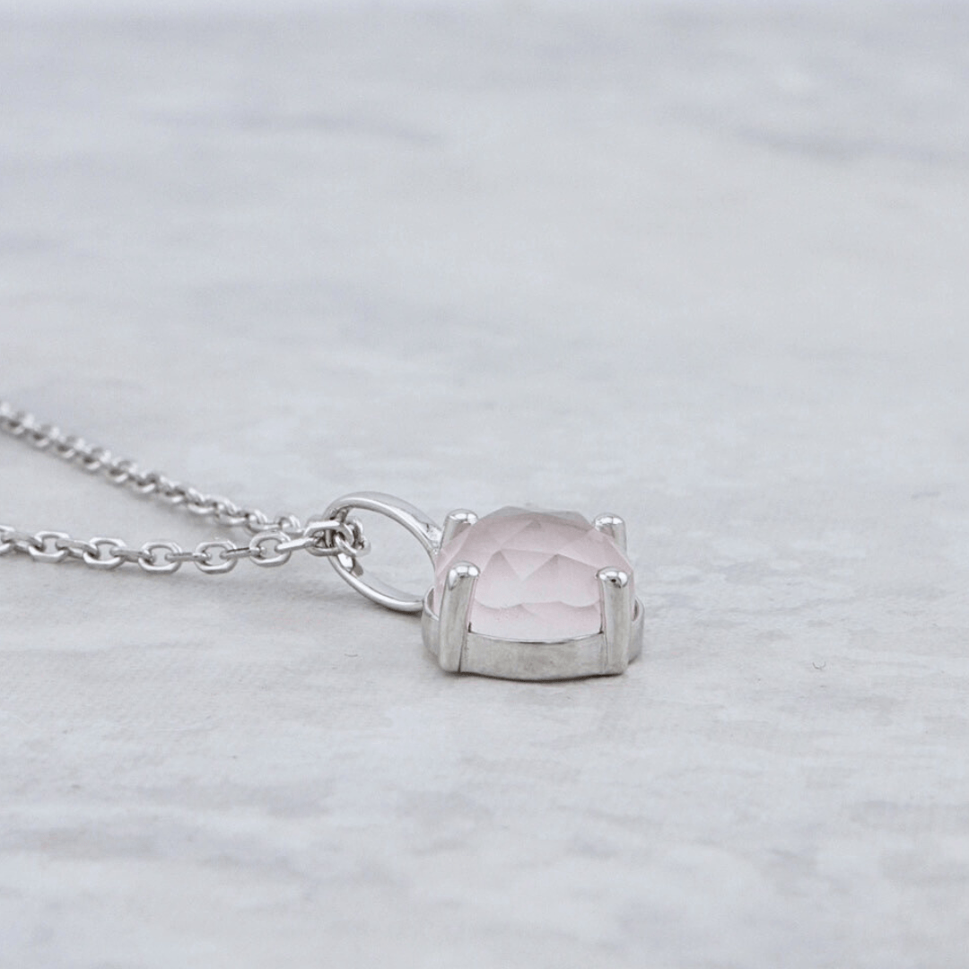 Collier et Quartz rose en argent sterling Mathieu Blanchard Collier Argent sterling Collier en argent sterling et Quartz rose | Mathieu Blanchard Mathieu Blanchard Joaillerie
