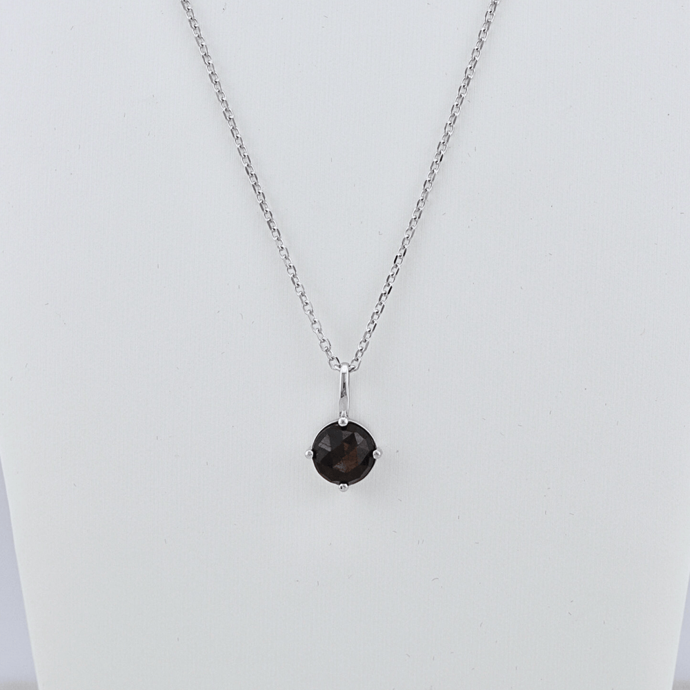 Collier et Saphir Doré en argent sterling Mathieu Blanchard Collier Argent sterling Collier en argent sterling et Saphir Doré | Mathieu Blanchard Mathieu Blanchard Joaillerie