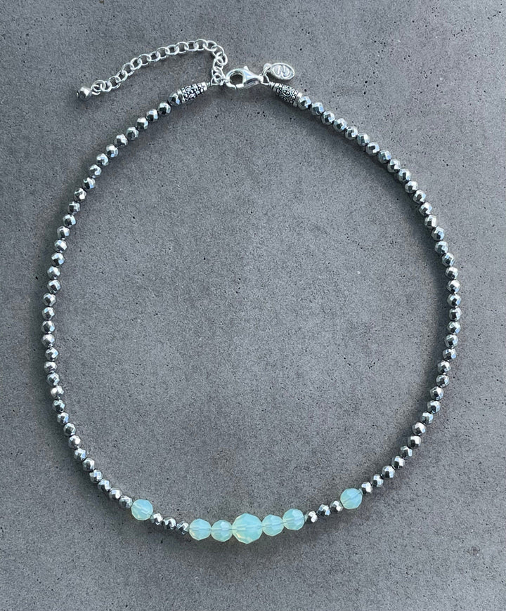 Caroline Néron Colliers Collier Ocean Vibe en argent sterling et cristaux