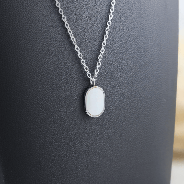Collier Plaque MOP en acier inoxydable Mathieu Blanchard Collier Collier Plaque en Nacre de perle en acier inox | Mathieu Blanchard Mathieu Blanchard Joaillerie