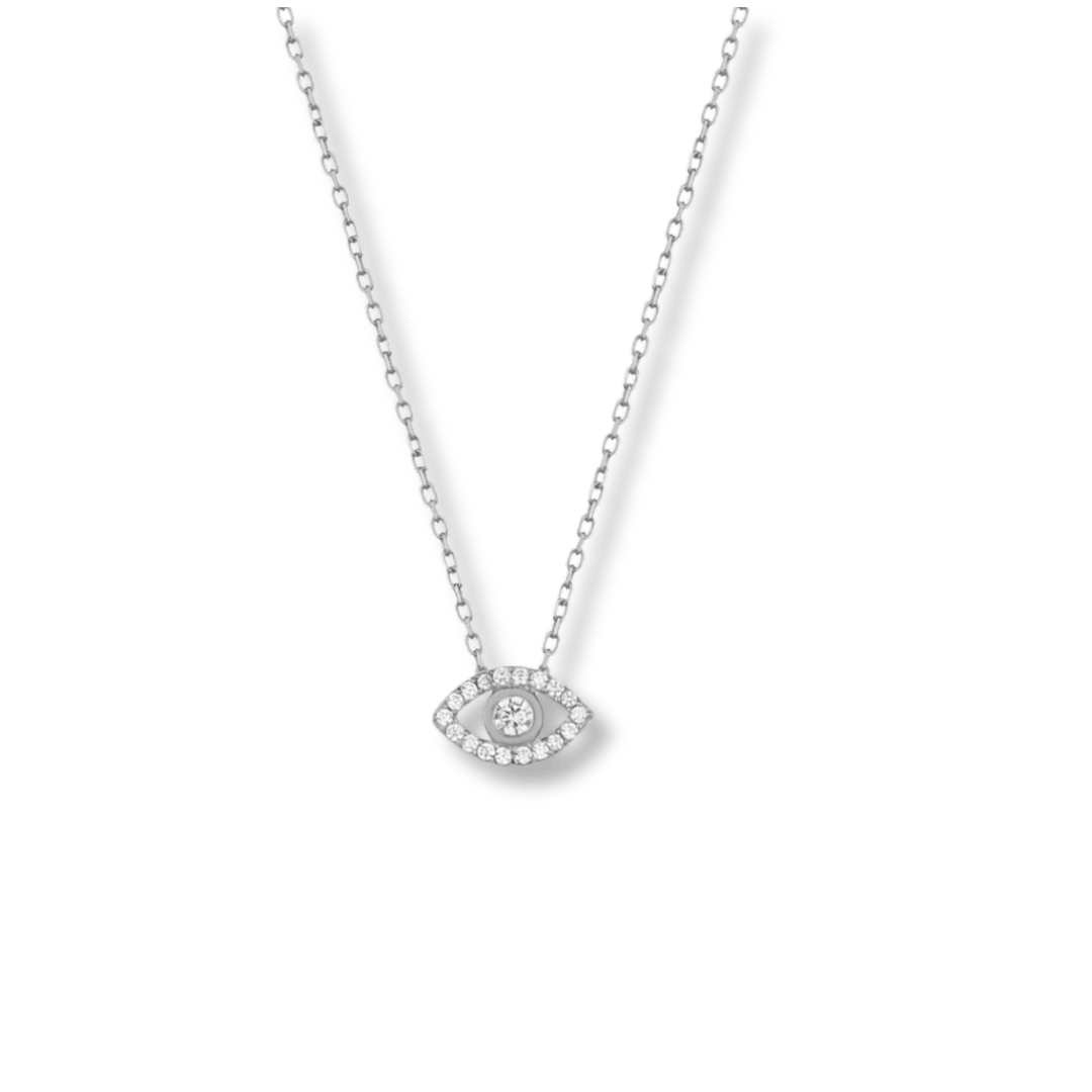 Mathieu Blanchard Chaîne Collier Scintillant Evil Eye - Argent sterling