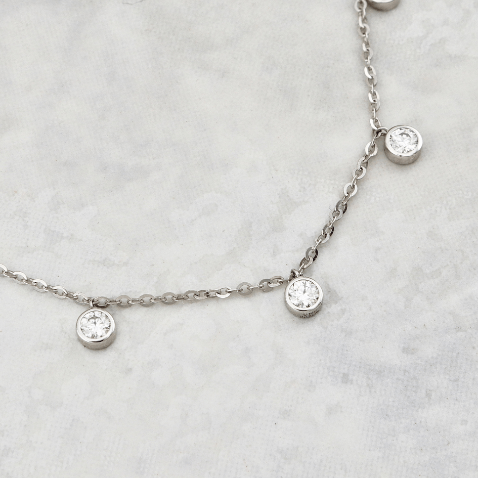 Collier serti de moissanites en or 14k Mathieu Blanchard Colliers Collier avec moissanites  ( Scintillant en or 10K et moissanites | Mathieu Blanchard Mathieu Blanchard Joaillerie
