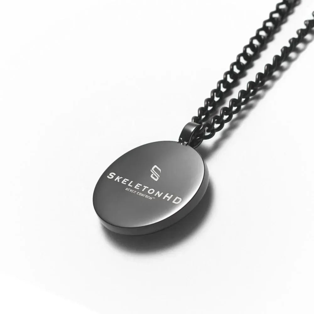 Collier Vulcan en acier inoxydable SkeletonHD Acier inoxydable Collier Tête de mort Vulcan en acier inox pour homme | Mathieu Blanchard Mathieu Blanchard Joaillerie