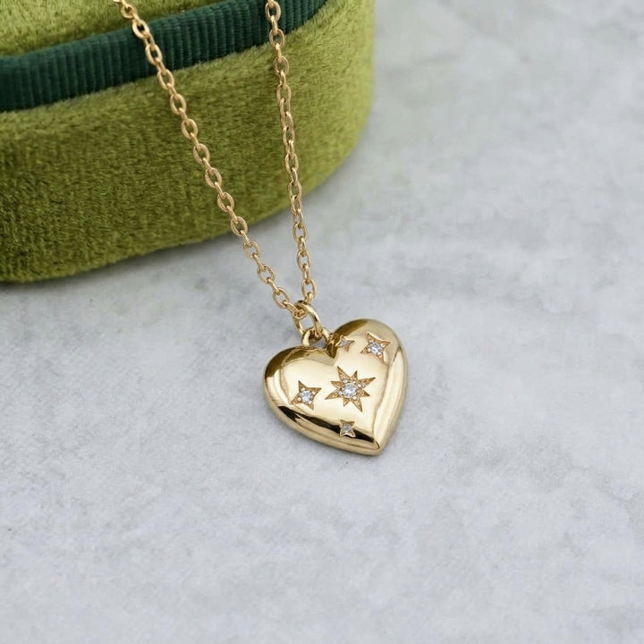 Collier Coeur Voie lactée en argent sterling