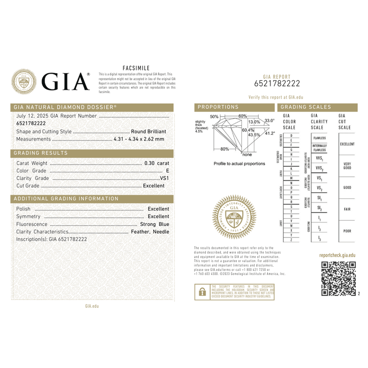 Diamant Naturel Taille Brillant Rond 0,30 ct E VS1 Mathieu Blanchard 145760 Diamant Naturel Taille Brillant Rond 0,30 ct  E VS1 | Mathieu Blanchard  Mathieu Blanchard Joaillerie