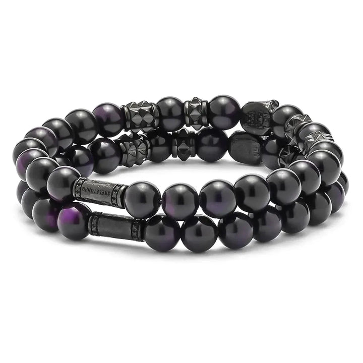 Duo de bracelets Dark Purple en acier inoxydable SkeletonHD Bracelets Acier inoxydable Duo de bracelets Specter, SkeletonHD | Mathieu Blanchard Mathieu Blanchard Joaillerie