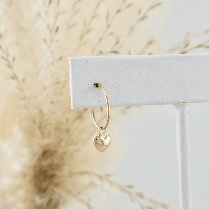 - Breloques et pendentifs Duo de pendentifs Coeurs pour anneaux en or jaune 10K