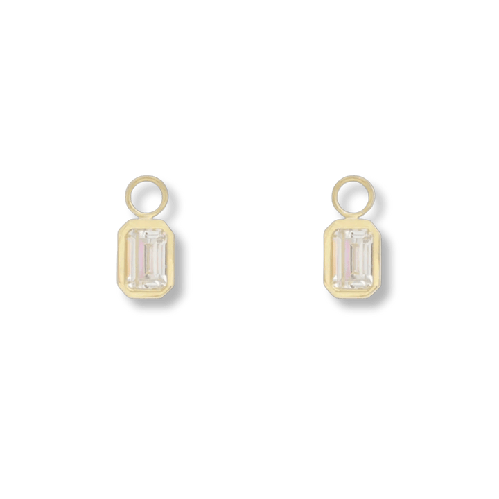 - Breloques et pendentifs Or jaune 10K Duo de pendentifs émeraude pour anneaux
