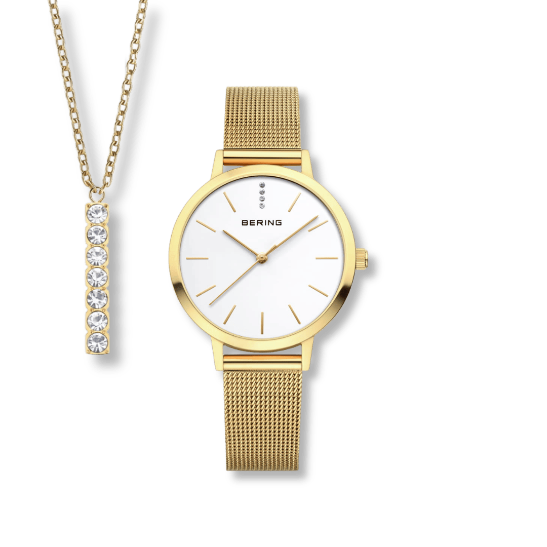 Bering Montre Ensemble cadeau Montre Bering Classic Or 34mm 13434-334-GWP