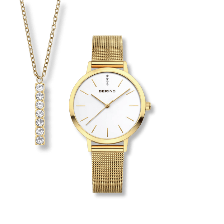Bering Montre Ensemble cadeau Montre Bering Classic Or 34mm 13434-334-GWP