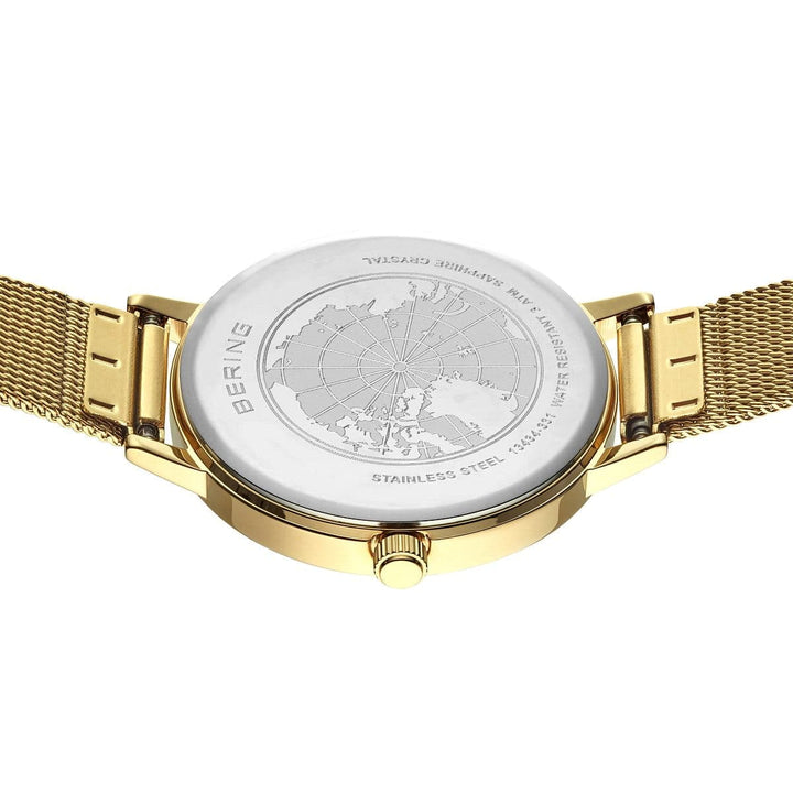 Ensemble cadeau Montre Bering Classic34mm 13434 334 GWP Bering Montre Acier inoxydable plaqué or jaune 13434-334-GWP Ensemble cadeau Montre Bering Classic Or 34mm 13434-334-GWP - Mathieu Blanchard - Dépositaire officiel Bering Canada Mathieu Blanchard Joaillerie