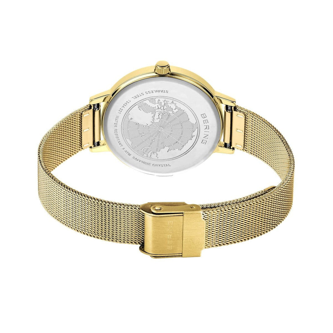 Ensemble cadeau Montre Bering Classic34mm 13434 334 GWP Bering Montre Acier inoxydable plaqué or jaune 13434-334-GWP Ensemble cadeau Montre Bering Classic Or 34mm 13434-334-GWP - Mathieu Blanchard - Dépositaire officiel Bering Canada Mathieu Blanchard Joaillerie