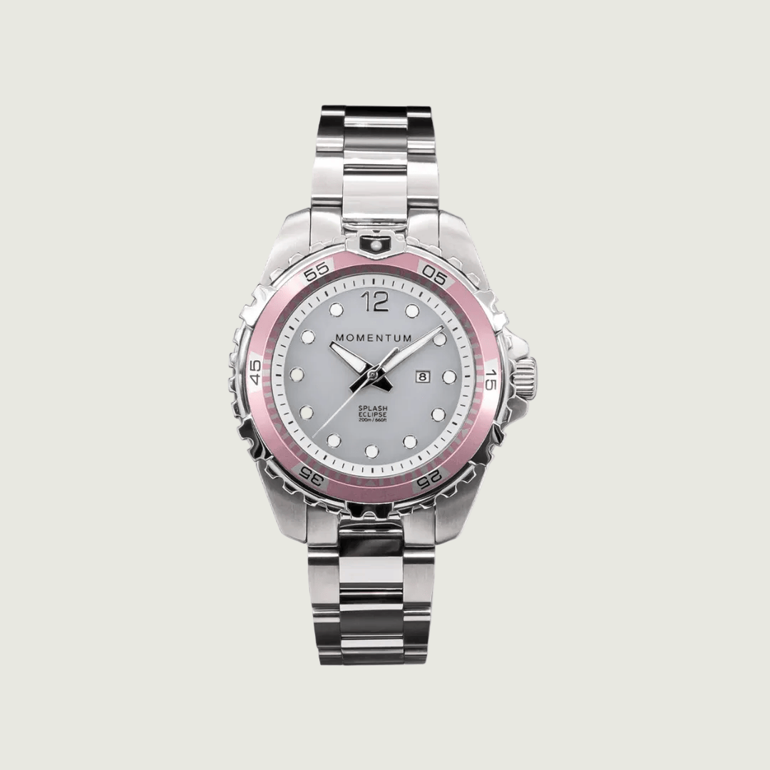 Montre à énergie solaire 38mm Eclipse Rose Momentum Montres Acier inoxydable 060AADANB-AA-BAA-B-AH-CKIA-D-A-B Montre à énergie solaire 38mm Eclipse rose Momentum | Mathieu Blanchard   Mathieu Blanchard Joaillerie
