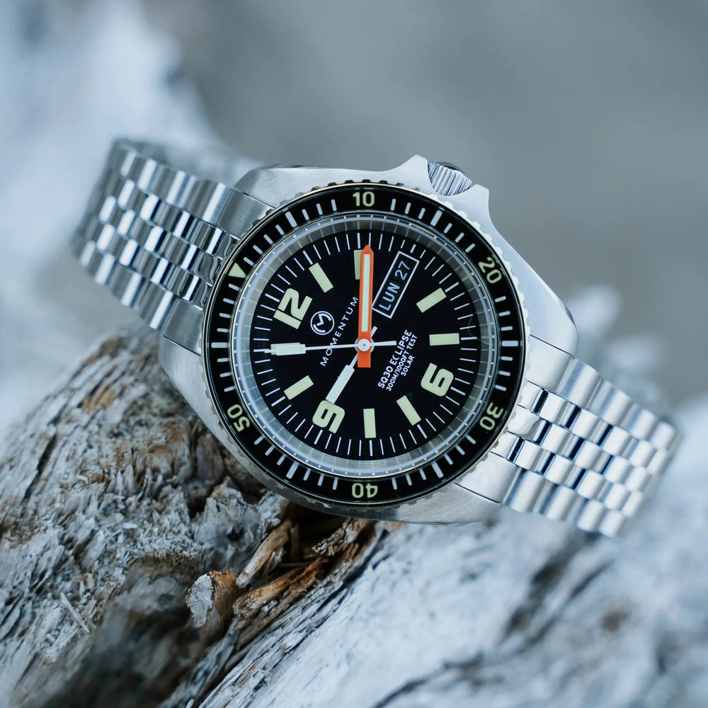 Momentum Montres Acier inoxydable Montre à énergie solaire 42mm SQ30