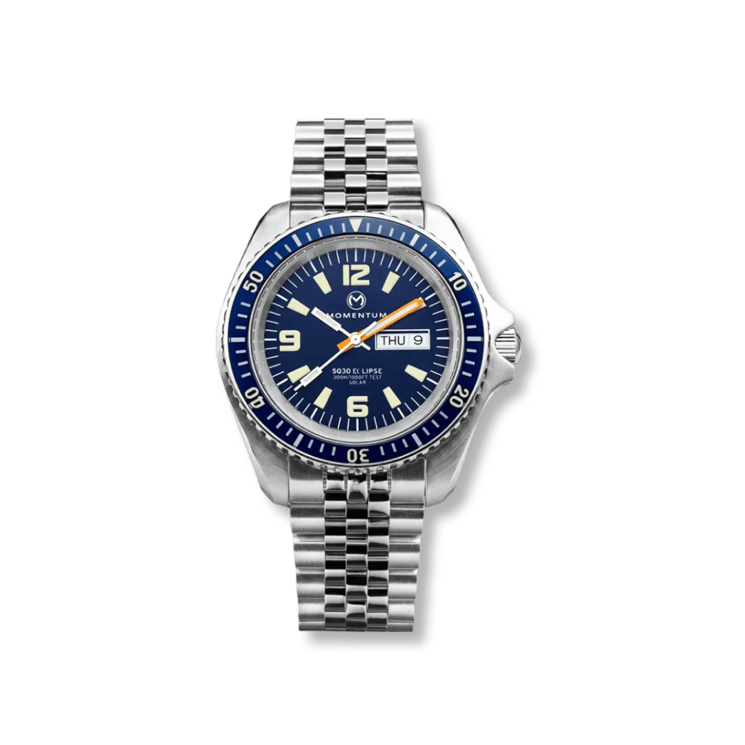 Montre à énergie solaire 42mm SQ30 Momentum Montres Acier inoxydable 057AADANC-AD-B-AE-B-AE-CLKA-D-A-B Montre  à énergie solaire SQ30 Eclipse [42mm] Momentum  Mathieu Blanchard Joaillerie