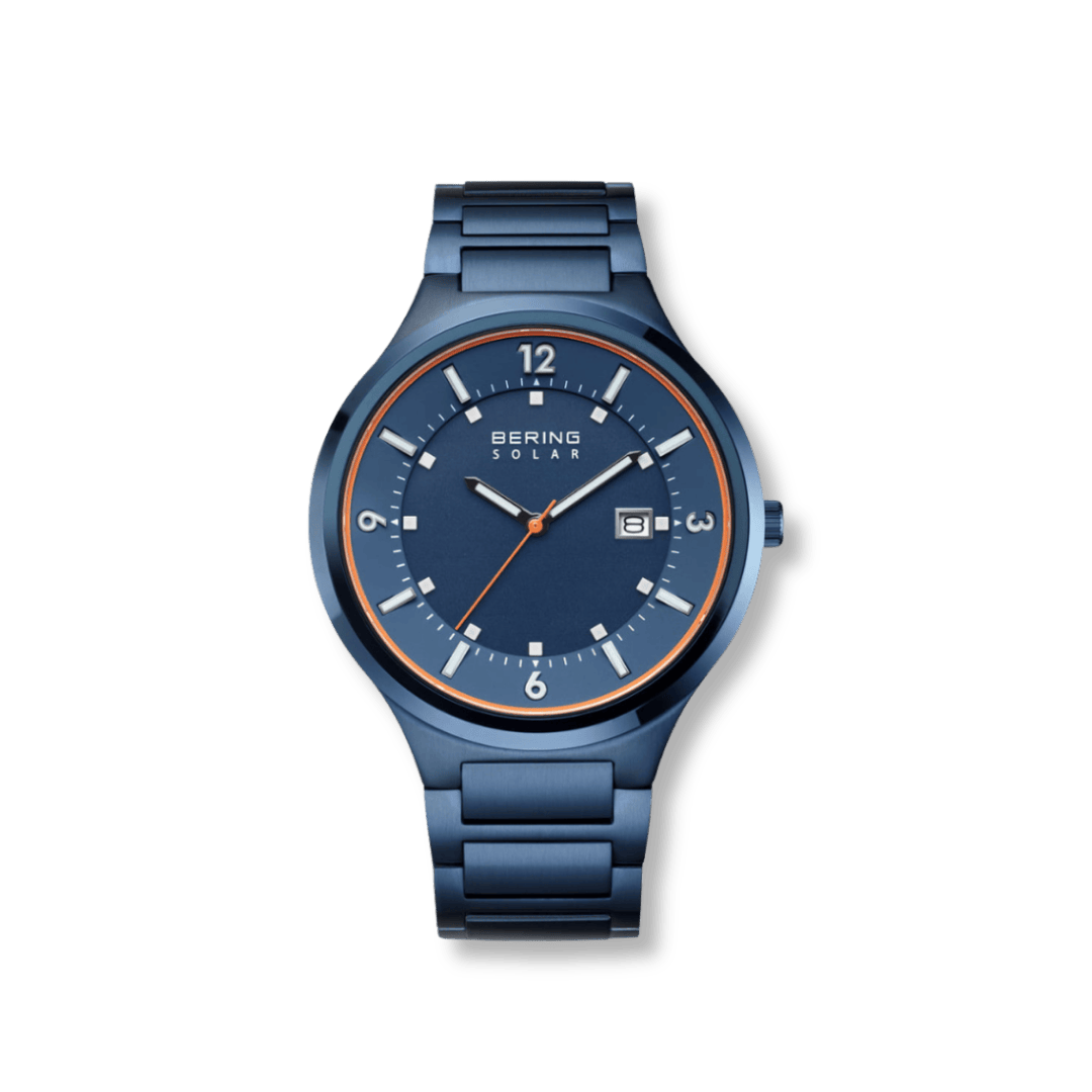 Montre à énergie solaire Bering 42mm 14442 797 Bering Montre Acier inoxydable plaqué bleu 14442-797 Montre Bering Solaire Argent 42mm 15239-779 | Mathieu Blanchard Mathieu Blanchard Joaillerie