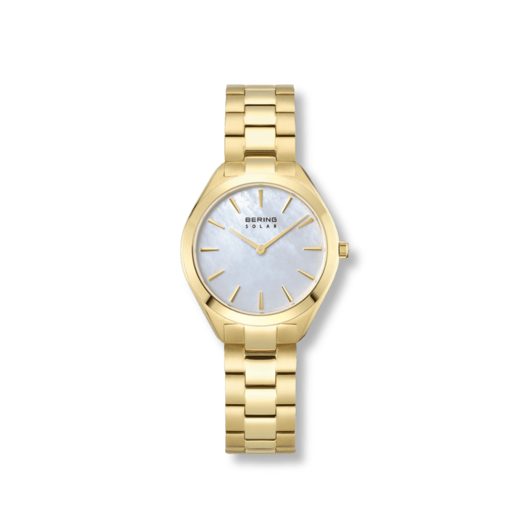 Montre à énergie solaire Bering Classic 31mm 17331 734 Bering Montre Acier inoxydable plaqué or jaune 17331-734 Montre Solaire Bering Classic Or 31mm 17331-734 - Mathieu Blanchard Mathieu Blanchard Joaillerie