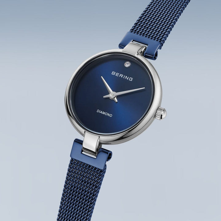 Bering Montre Montre Bering Argent Bleu Brillant 24mm 17724-307