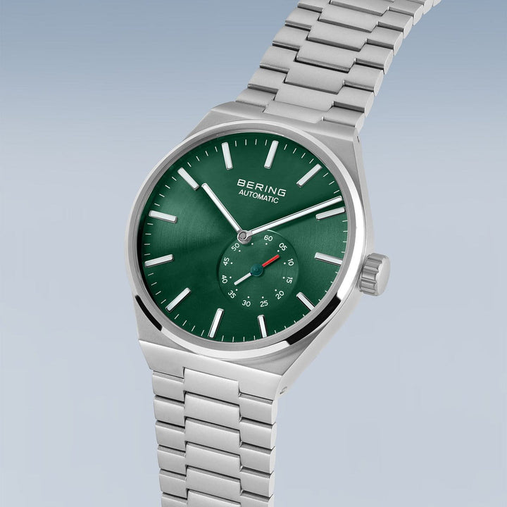 Montre Bering Automatique Vert 41mm 19441 708 Bering Montre Acier inoxydable 19441-708 Montre Bering Automatique Vert 41mm 19441-708 | Dépositaire officiel Bering Canada Mathieu Blanchard Joaillerie