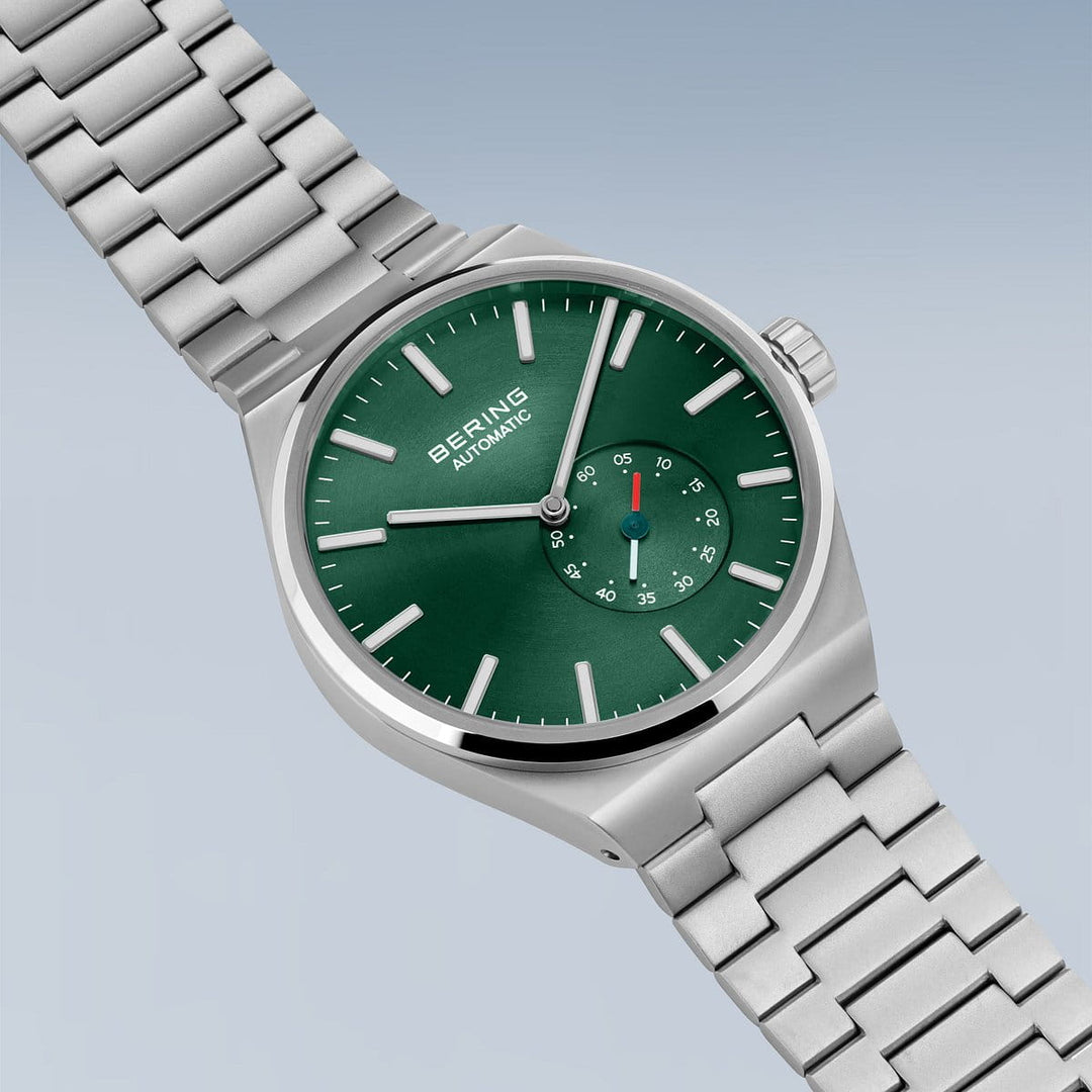 Montre Bering Automatique Vert 41mm 19441 708 Bering Montre Acier inoxydable 19441-708 Montre Bering Automatique Vert 41mm 19441-708 | Dépositaire officiel Bering Canada Mathieu Blanchard Joaillerie