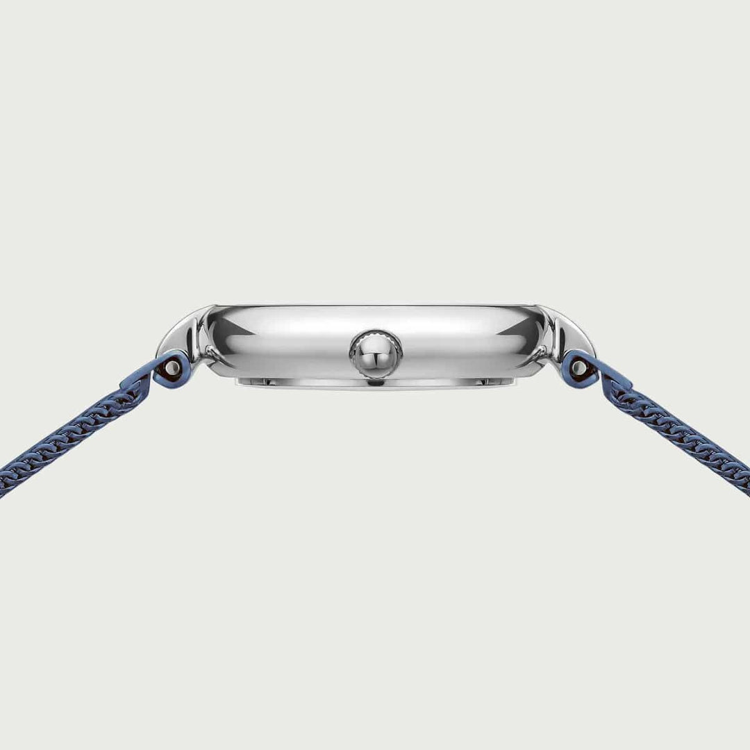 Montre Bering Bleu Brillant 24mm 17724 307 Bering Montre Acier inoxydable plaqué bleu 17724-307 Montre Bering Argent Bleu Brillant 24mm 17724-307 - Mathieu Blanchard - Dépositaire officiel Bering Canada Mathieu Blanchard Joaillerie