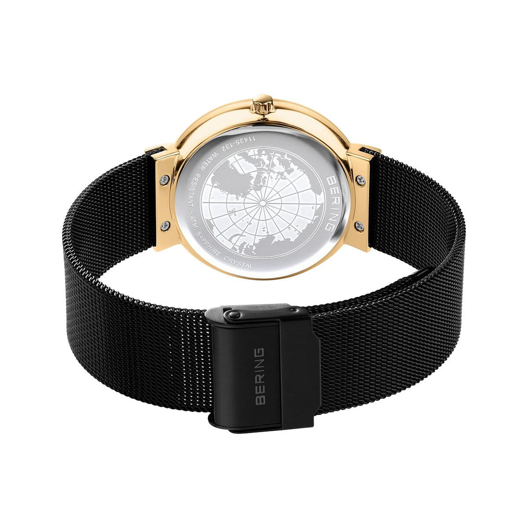 Montre Bering Ceramique 35mm 11435 132 Bering Montre Acier inoxydable plaqué or jaune et noir 11435-132 Montre Bering Ceramique Noire 35mm 11435-132 | Mathieu Blanchard Mathieu Blanchard Joaillerie