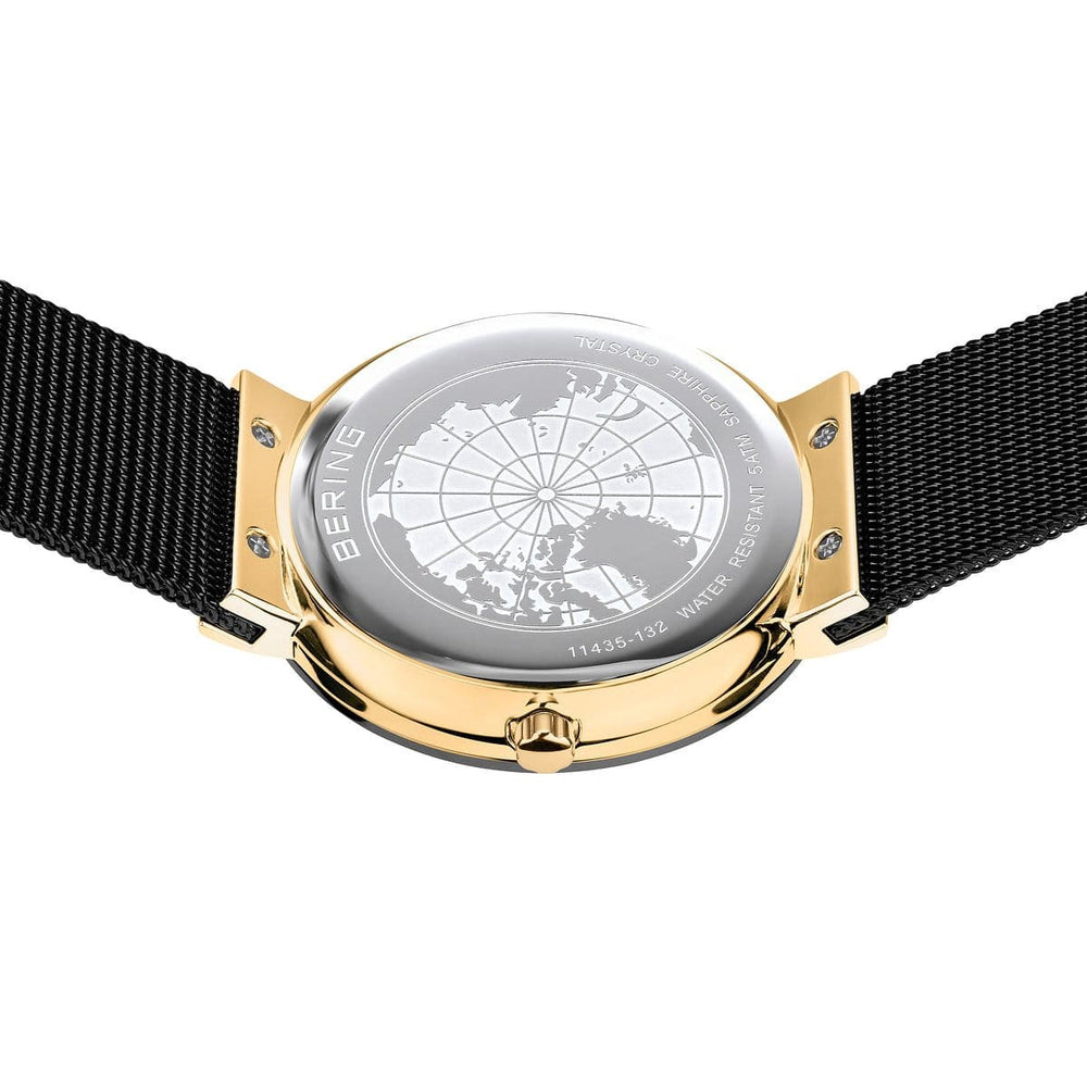 Montre Bering Ceramique 35mm 11435 132 Bering Montre Acier inoxydable plaqué or jaune et noir 11435-132 Montre Bering Ceramique Noire 35mm 11435-132 | Mathieu Blanchard Mathieu Blanchard Joaillerie