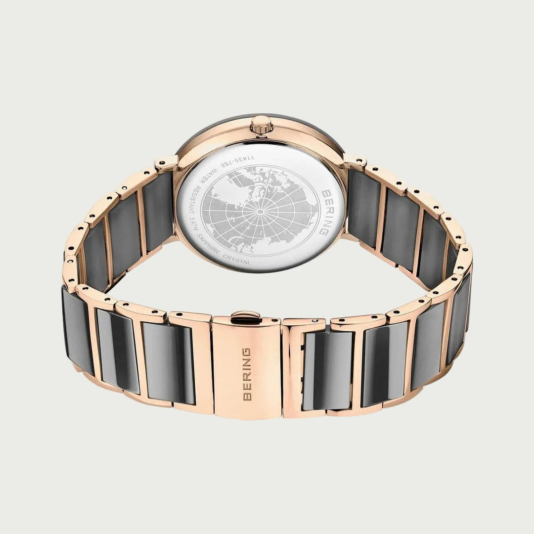 Montre Bering Ceramique Gris 35mm 11435 768 Bering Montre Acier inoxydable plaqué or rose 11435-768 Montre Bering Ceramic Gris 35mm 11435-768 | Dépositaire officiel Bering Canada Mathieu Blanchard Joaillerie