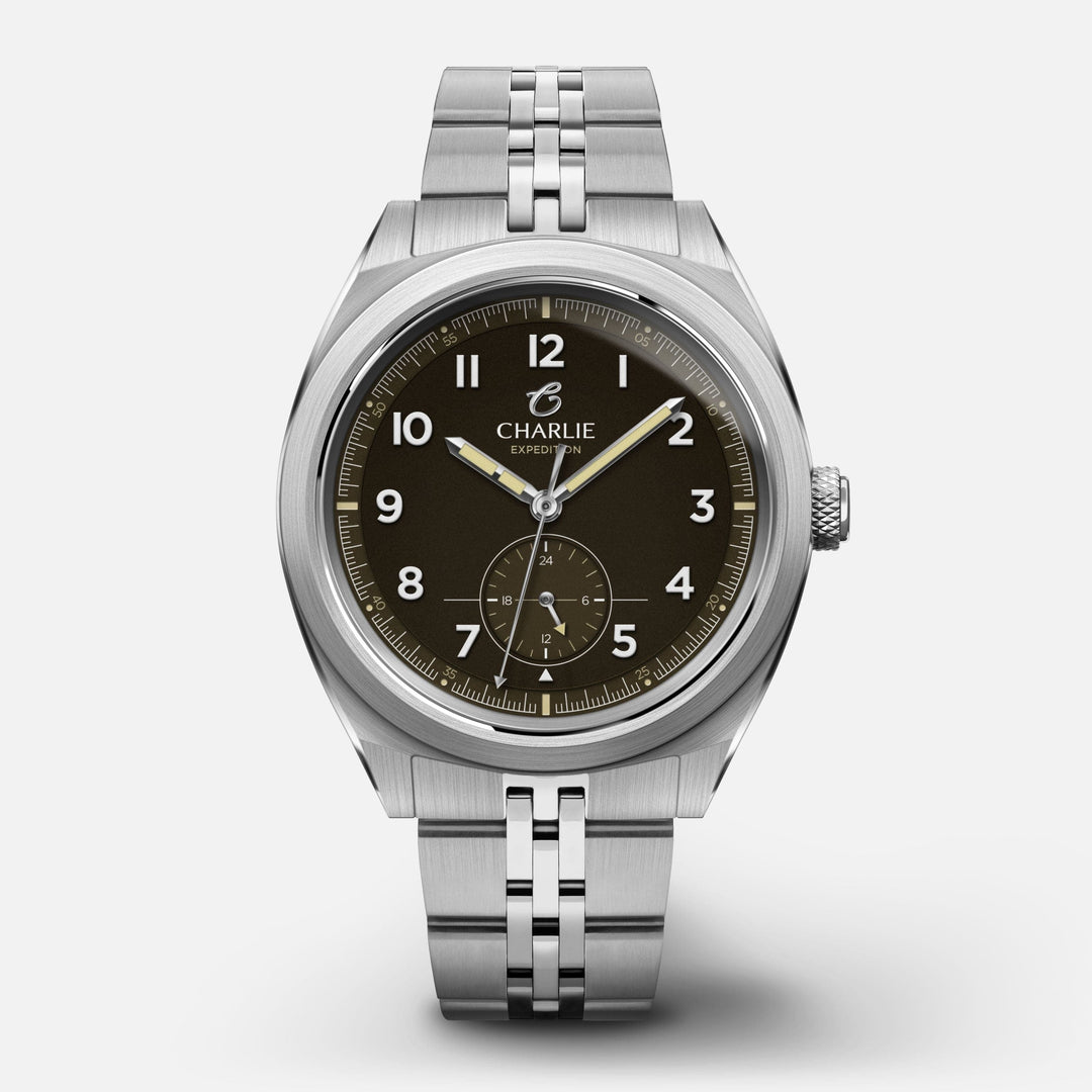 Charlie Paris Montre Acier Montre Charlie Paris GR 24h - Brun 40 mm