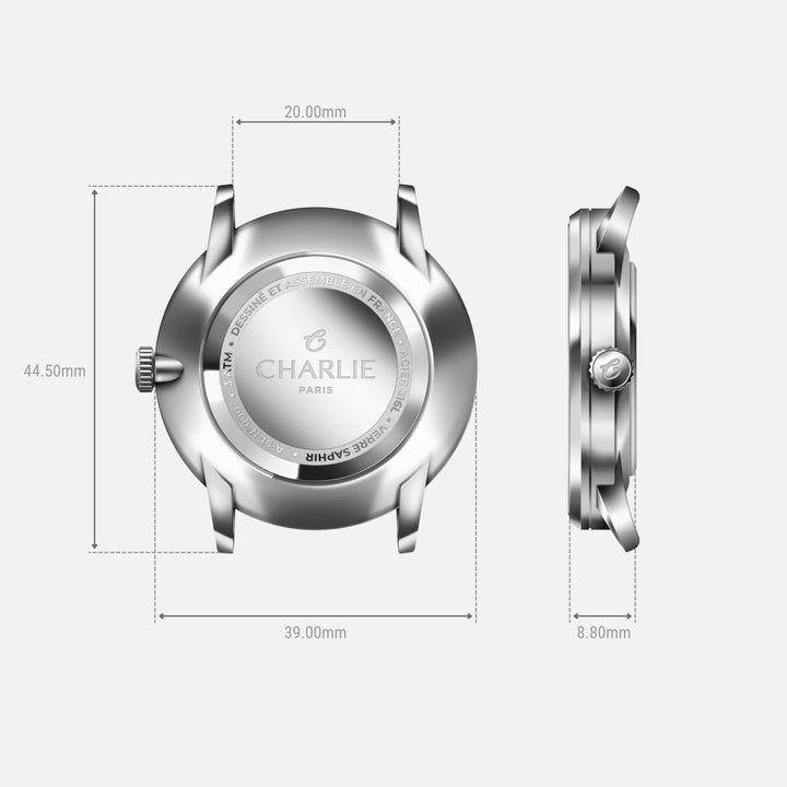 Charlie Paris Montre Montre Charlie Paris HORIZON Vert 39 mm