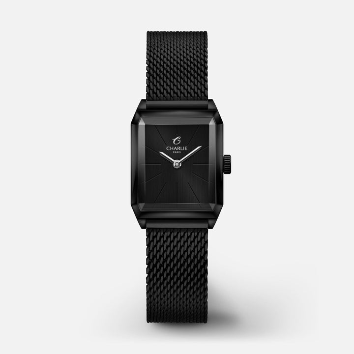 Montre Charlie Paris MONCEAU Minuit 36 mm Charlie Paris Montre Maille milanaise / Acier inoxydable MON-21-009 / B14-M-C Montre Charlie Paris MONCEAU Minuit 36 mm | Dépositaire Officiel Canada | Mathieu Blanchard Joaillerie Mathieu Blanchard Joaillerie