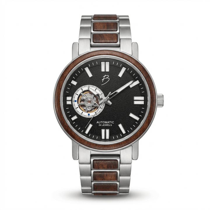 Mathieu Blanchard Montres Noyer Montre Copernic en bois de noyer