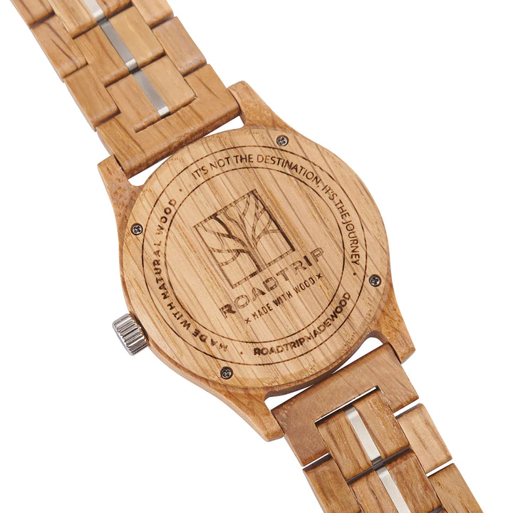 Montre en bois Horizon Boréal Roadtripmadewood Montre en bois Acier inoxydable RTMW-HORIZON-BOREAL Montre Horizon - Boréal en bois | Mathieu Blanchard Joaillerie Mathieu Blanchard Joaillerie