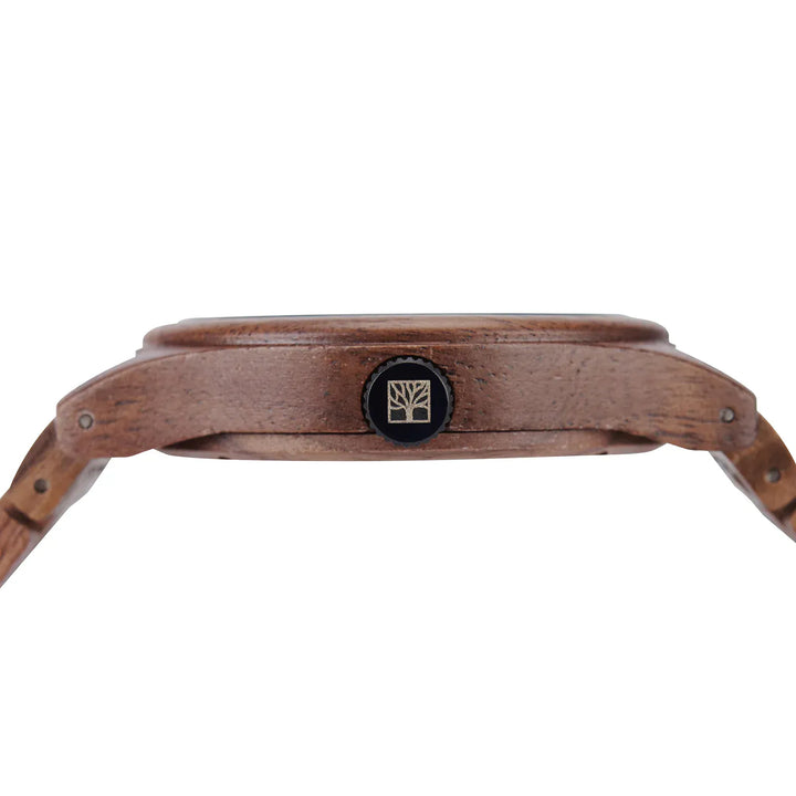 Montre en bois Roadtrip Torréfaction Roadtripmadewood Montre en bois Acier inoxydable plaqué noir RTMW-ROADTRIP-TORREFACTION Montre Roadtrip - Torréfaction en bois | Mathieu Blanchard Joaillerie Mathieu Blanchard Joaillerie