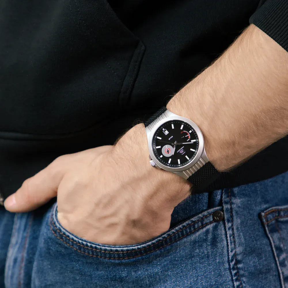 Montre GLOCK 42mm - Argent & Noir GW19-2-22 GLOCK Montres Acier inoxydable GW19-2-22 Montre GLOCK 42mm Argent & Noire GW19-2-22 | Mathieu Blanchard Mathieu Blanchard Joaillerie