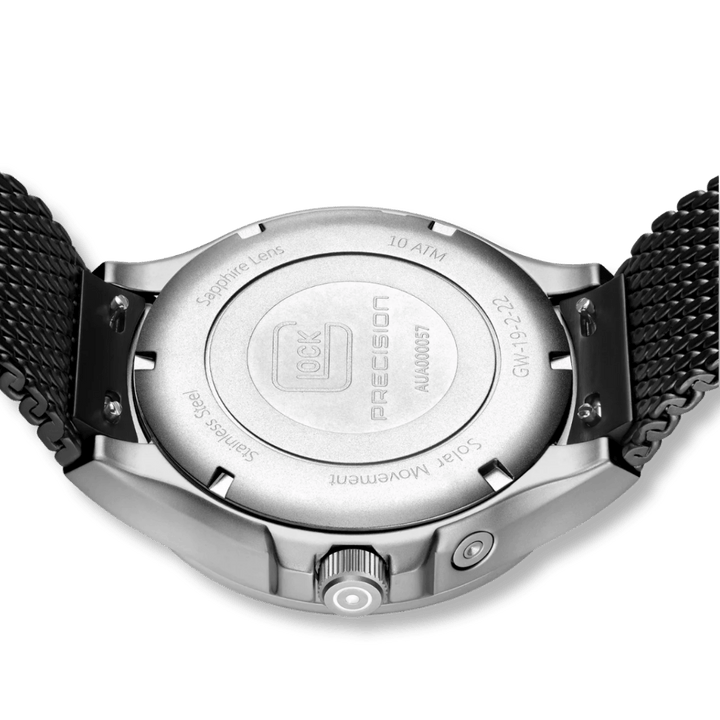 Montre GLOCK 42mm - Argent &amp; Noir GW19-2-22 GLOCK Montres Acier inoxydable GW19-2-22 Montre GLOCK 42mm Argent &amp; Noire GW19-2-22 | Mathieu Blanchard Mathieu Blanchard Joaillerie