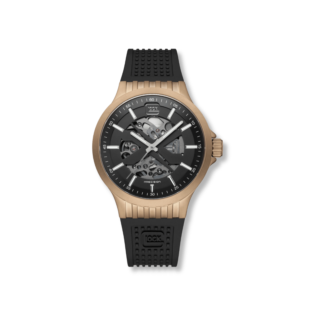 Montre GLOCK Automatique 44mm - Coyote GW-14-2-24 GLOCK Montres Acier inoxydable plaqué or jaune GW-14-2-24 Montre GLOCK Automatique 44mm GW-14-2-24 | Mathieu Blanchard Mathieu Blanchard Joaillerie