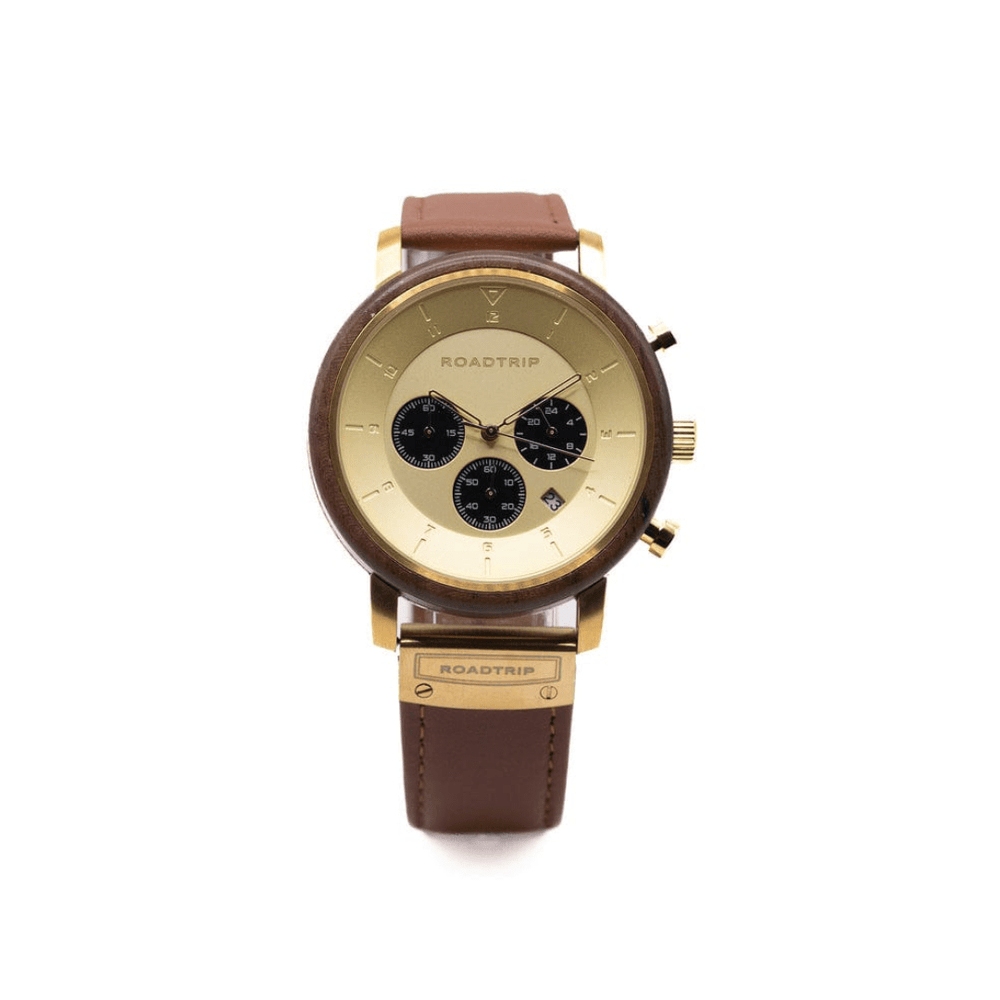 Roadtripmadewood Montre Gold Moon