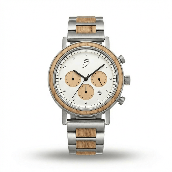 Mathieu Blanchard Montres Chêne provenant de baril de whisky recyclé Montre Graham en bois de baril de whisky recyclé