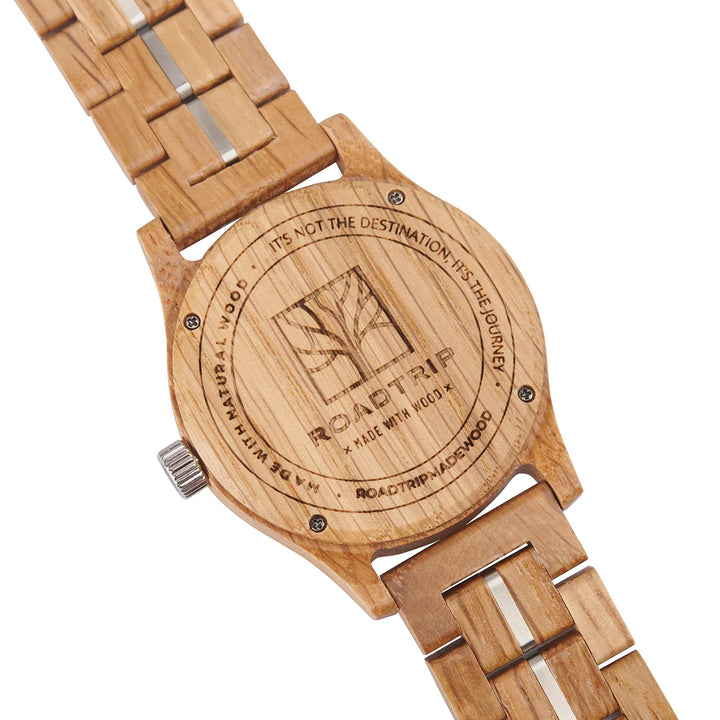 Roadtripmadewood Montre en bois Montre Horizon - Boréal en bois