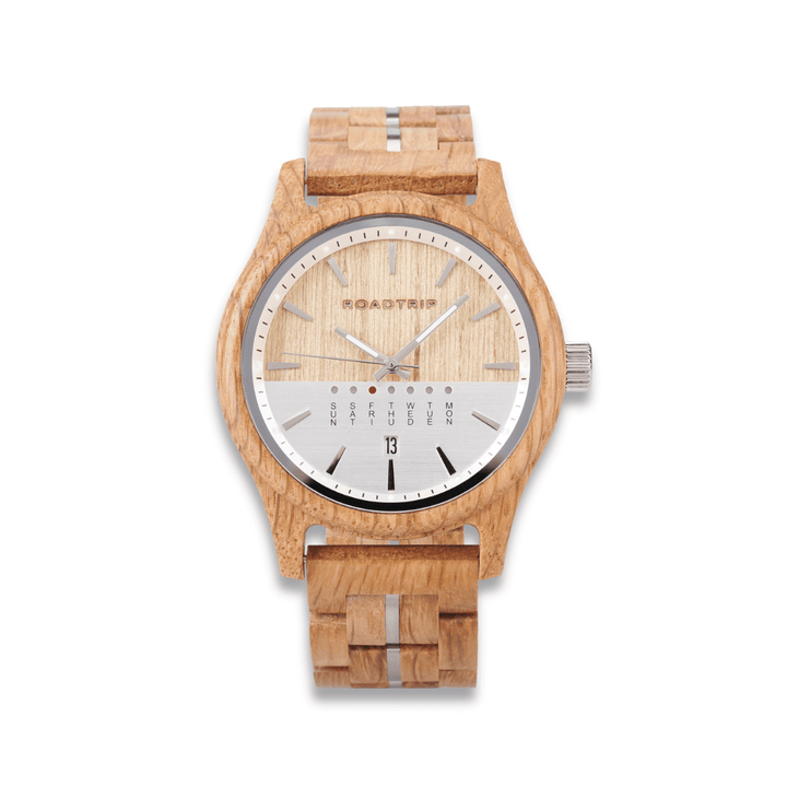 Roadtripmadewood Montre en bois Montre Horizon - Boréal en bois