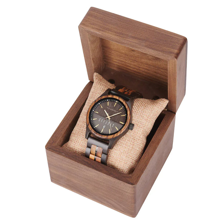 Roadtripmadewood Montre en bois Montre Horizon - Équinoxe en bois