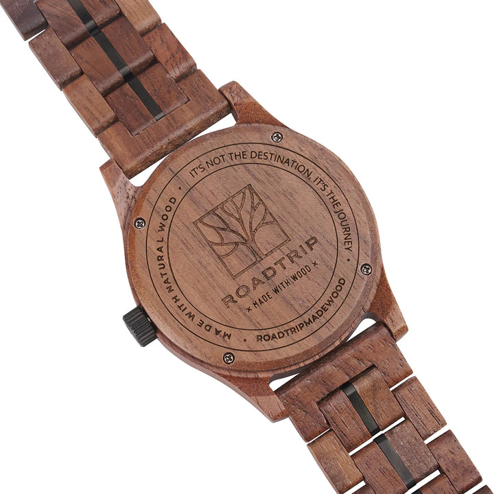 Roadtripmadewood Montre en bois Montre Horizon - Nomade en bois